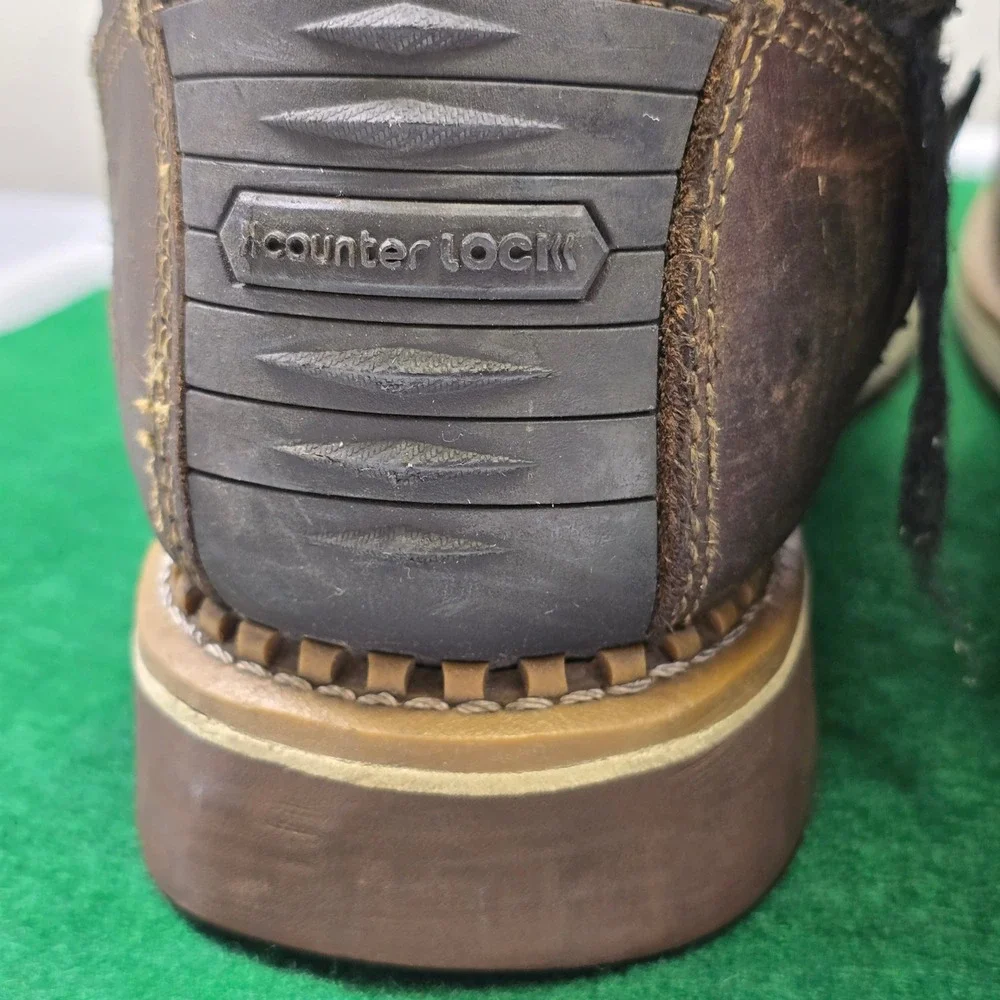 Georgia Steel Toe Work Boots Men's 13M Brown Leather Waterproof Wedge ST‎ WP